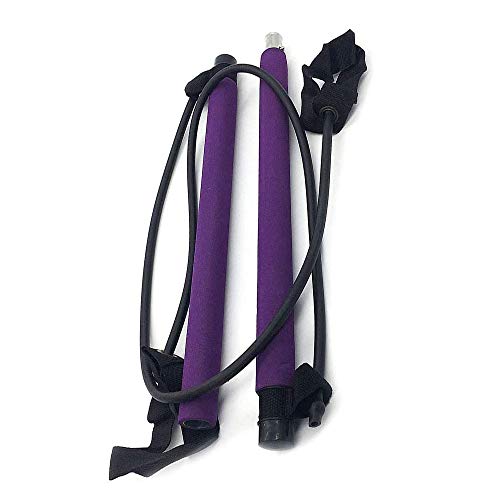 CHYIR Kit de barra portátil para yoga, pilates, con banda de resistencia, barra de sentada con bucle para el pie para entrenamiento total del cuerpo CHYIR Kit de barra portátil para yoga, pilates, con banda de resistencia, barra de sentada con bucle para el pie para entrenamiento total del cuerpo