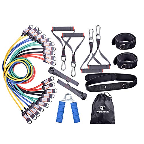 CHYSJ Tire de la Cuerda 200 lbs 21 Pieza Conjunto de Equipos de acondicionamiento para el hogar Resistencia Resistencia de la Cuerda Elástica Resistencia Banda Tubo de lát CHYSJ Tire de la Cuerda 200 lbs 21 Pieza Conjunto de Equipos de acondicionamiento para el hogar Resistencia Resistencia de la Cuerda Elástica Resistencia Banda Tubo de lát