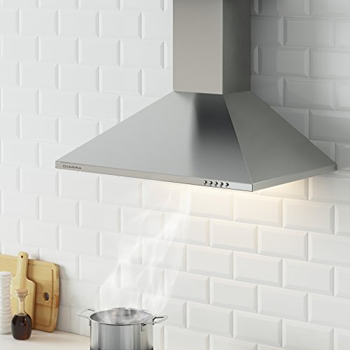 CIARRA CBCS6201 Campana Extractora Decorativa 60cm 380m³/h 65W - 3 Velocidades de Extracción - Evacuación al Exterior y Recirculación Interna por Filtro de Carbón CBCF002 - Acero Inoxidable Plata CIARRA CBCS6201 Campana Extractora Decorativa 60cm 380m³/h 65W - 3 Velocidades de Extracción - Evacuación al Exterior y Recirculación Interna por Filtro de Carbón CBCF002 - Acero Inoxidable Plata