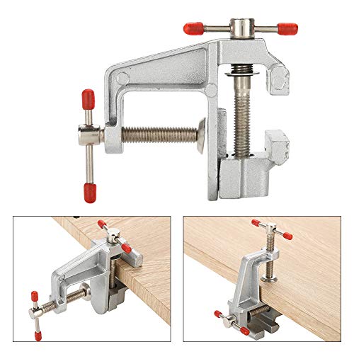 cigemay Mini Tornillo de Banco, Tornillo de Banco para Manualidades, aleación de Aluminio, Duradero, Libre, tu Mano para Trabajos pequeños, joyería de Hobby, Bricolaje