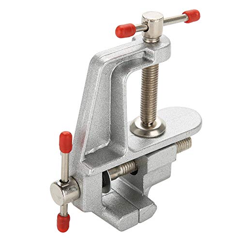 cigemay Mini Tornillo de Banco, Tornillo de Banco para Manualidades, aleación de Aluminio, Duradero, Libre, tu Mano para Trabajos pequeños, joyería de Hobby, Bricolaje