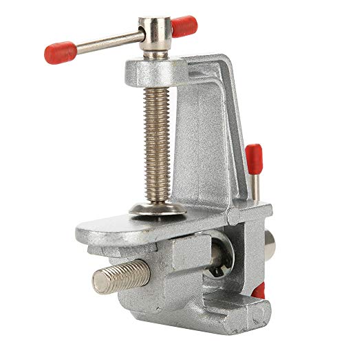 cigemay Mini Tornillo de Banco, Tornillo de Banco para Manualidades, aleación de Aluminio, Duradero, Libre, tu Mano para Trabajos pequeños, joyería de Hobby, Bricolaje