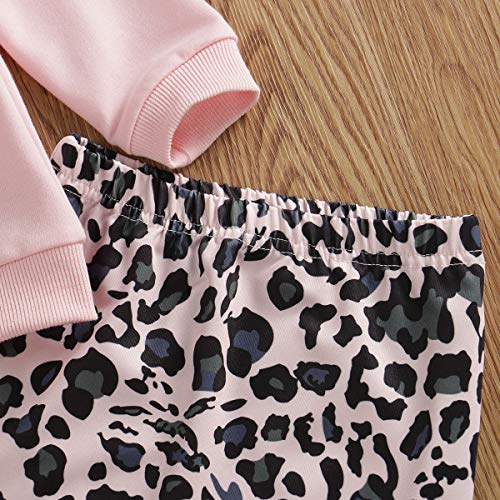 CiKiXZ Conjunto de ropa de bebé para niña, 3 piezas, blusa de manga larga, camiseta con estampado de leopardo, pantalones largos para 0-2 años Rosa. 0-6 Meses CiKiXZ Conjunto de ropa de bebé para niña, 3 piezas, blusa de manga larga, camiseta con estampado de leopardo, pantalones largos para 0-2 años Rosa. 0-6 Meses