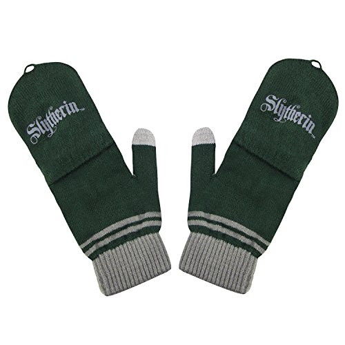 Cinereplicas - Harry Potter - Guantes - Mitones Removibles - Mitones de Pantalla táctil - Licencia Oficial - Casa Slytherin - Verde y Gris Cinereplicas - Harry Potter - Guantes - Mitones Removibles - Mitones de Pantalla táctil - Licencia Oficial - Casa Slytherin - Verde y Gris