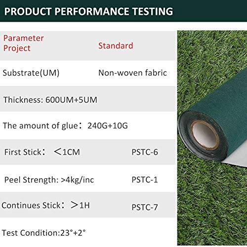 Cinta adhesiva para césped artificial, 15cm x 5cm Cinta adhesiva para césped autoadhesiva para unir 2 piezas Césped sintético para césped