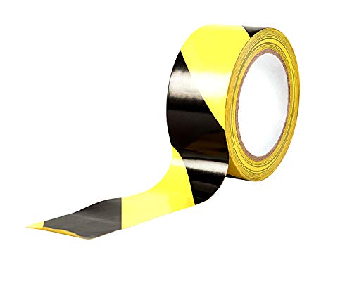 Cinta de advertencia de peligro - 33 M x 50 mm - Cinta adhesiva de adhesivo - alta calidad rollo por gocableties (Negro/Amarillo) Cinta de advertencia de peligro - 33 M x 50 mm - Cinta adhesiva de adhesivo - alta calidad rollo por gocableties (Negro/Amarillo)