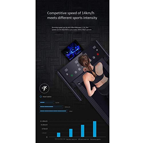 Cinta de Correr Bluetooth, Toque Simple Pantalla LED Grande Caminar Correr Ejercicio Máquina de Ejercicios Inclinación Ajustable Sistema de Emergencia Empuñadura Manual Sensor de Pulso 14 Km/H Cinta de Correr Bluetooth, Toque Simple Pantalla LED Grande Caminar Correr Ejercicio Máquina de Ejercicios Inclinación Ajustable Sistema de Emergencia Empuñadura Manual Sensor de Pulso 14 Km/H