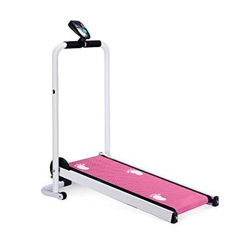 Cinta de Correr Manual Plegable compacta para el hogar Máquina de Correr portátil con Tablero de Instrumentos Mini máquina para Caminar Cinta de Correr para Ejercicio físico