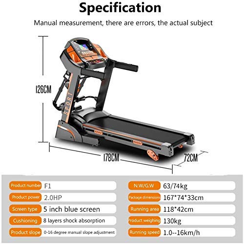 Cinta de Correr Plegable | Motor eléctrico eléctrico silencioso | 12 programas | hasta 74 kg | Entrenamiento para Caminar y Correr | Pantalla LCD | Infinitamente Ajustable hasta 16 km