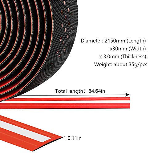 Cinta de manillar de bicicleta de carretera de 2 piezas, cinta de manillar de bicicleta antideslizante, bicicleta de ciclismo con amortiguación y envoltura de mango cómodo (Rojo)