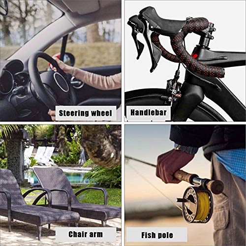 Cinta de manillar de bicicleta de carretera de 2 piezas, cinta de manillar de bicicleta antideslizante, bicicleta de ciclismo con amortiguación y envoltura de mango cómodo (Rojo) Cinta de manillar de bicicleta de carretera de 2 piezas, cinta de manillar de bicicleta antideslizante, bicicleta de ciclismo con amortiguación y envoltura de mango cómodo (Rojo)