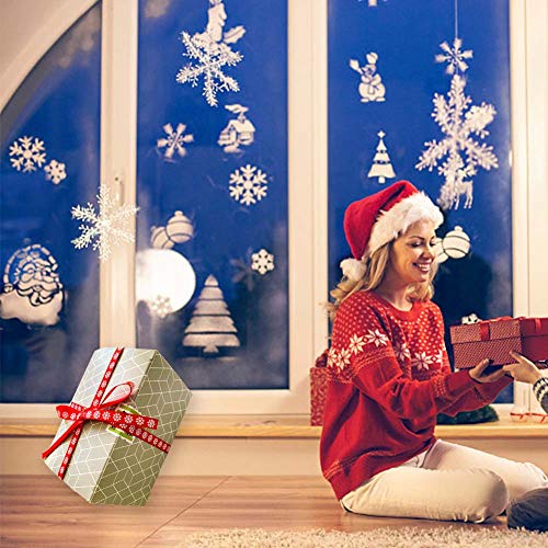 Cinta de regalo de Navidad, 2 rollos de 10 mm x 10 yardas de Navidad, cinta de satén, paquete de envoltura de regalo para bodas, decoración de Navidad Cinta de regalo de Navidad, 2 rollos de 10 mm x 10 yardas de Navidad, cinta de satén, paquete de envoltura de regalo para bodas, decoración de Navidad
