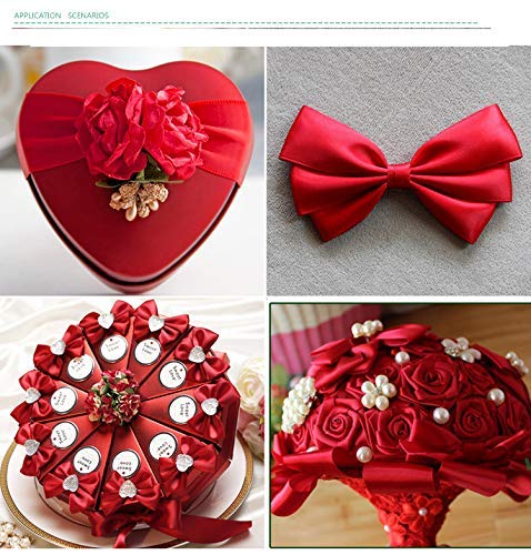 Cinta de Satén de Seda DIY ,cintas de satén sólidas anchas de para envolver regalos de boda Satén Navidad / Día de San Valentín / Artesanía