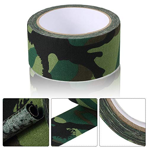 Cinta de Tela Verde Camuflaje 5 cm x 10 m, Cinta Adhesiva de Sellado de Costuras para Reparación de Correas