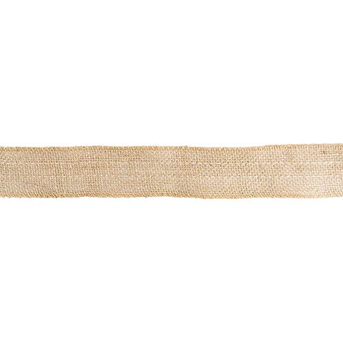 Cinta de yute con encaje, estilo vintage, 5 m de largo, en rollo, natural, cinta de encaje, cinta decorativa de yute, ideal para manualidades, decoración o cinta de regalo (Diseño 1, 5 cm de ancho)