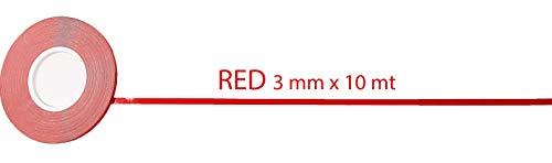 Cinta decorativa adhesiva para carrocería 10 m rojo