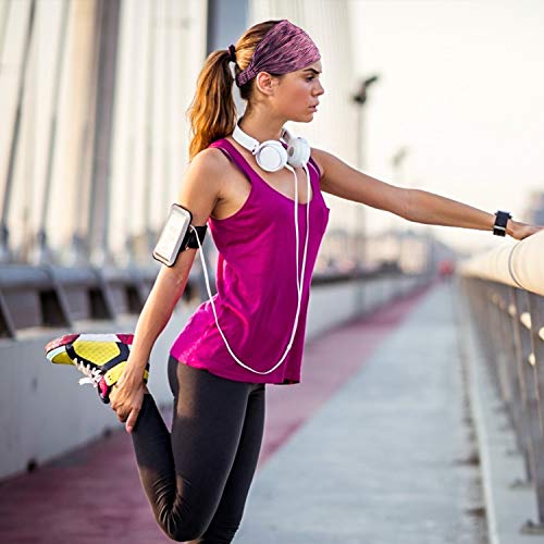 Cinta para el Pelo Deportiva para Mujer, para Yoga, Correr, Entrenamiento, Fitness, Tenis, Gimnasio, Bicicleta, Senderismo, Voleibol, Danza, Viajes, elástica, Antideslizante, Ligera Color 2