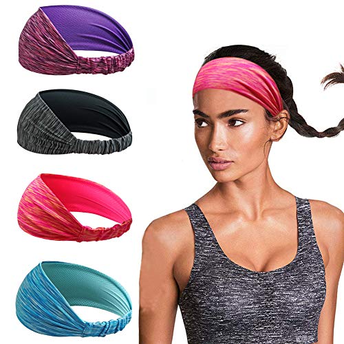 Cinta para el Pelo Deportiva para Mujer, para Yoga, Correr, Entrenamiento, Fitness, Tenis, Gimnasio, Bicicleta, Senderismo, Voleibol, Danza, Viajes, elástica, Antideslizante, Ligera Color 2