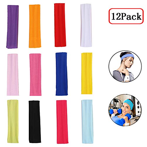 Cinta Pelo, Turbantes Para Mujer, Cintas Pelo Mujer, 12 Piezas Bandas Elasticas Pelo Yoga Cintas Elásticas Para Deportes, Ciclismo, Gimnasia y Atletismo Cinta Pelo, Turbantes Para Mujer, Cintas Pelo Mujer, 12 Piezas Bandas Elasticas Pelo Yoga Cintas Elásticas Para Deportes, Ciclismo, Gimnasia y Atletismo