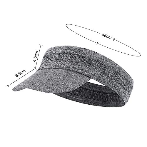 Cinta unisex para el sudor, con visera, protección antideslumbrante, protección solar, gorra para tenis, gorra antideslizante, cinta para la playa, deporte, cinta para el pelo, para tenis