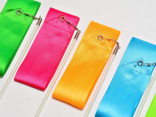 Cintas de Baile,10 Pack Gimnasia Rítmica 2M Varitas de Cinta para Niños Bailes Artísticos Baton Twirling (10 Colores) Cintas de Baile,10 Pack Gimnasia Rítmica 2M Varitas de Cinta para Niños Bailes Artísticos Baton Twirling (10 Colores)