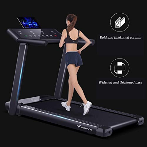 Cintas de correr Elektrisk Löpband Vikbara Löpband Hushålls Multifunktionella Löpband Super Stötdämpande Löpband Speciellt För Gym Tyst Stötdämpning (Color : Black, Size : 153 * 71.5 * 112cm)