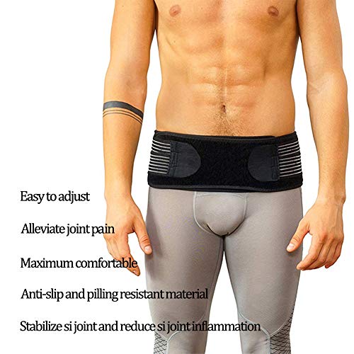 Cinturón de cadera sacroiliac para mujeres y hombres que alivian el dolor de espalda y piernas, estabilizan las articulaciones SI, antideslizantes y resistentes a las pastillas Cinturón de cadera sacroiliac para mujeres y hombres que alivian el dolor de espalda y piernas, estabilizan las articulaciones SI, antideslizantes y resistentes a las pastillas