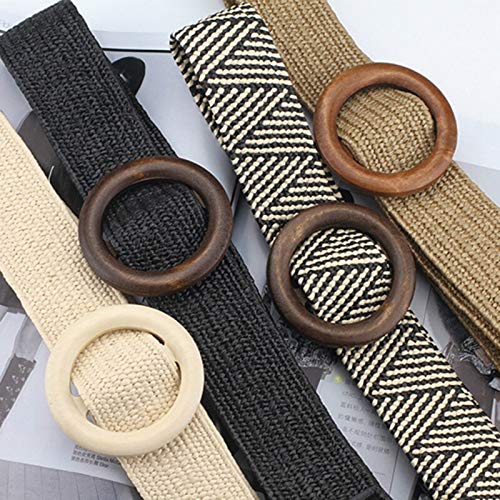 Cinturón De Cintura Trenzado Boho Vintage Cinturón Femenino Sólido De Verano Hebilla Lisa De Madera Redonda Cinturones Anchos De Paja Falsa para Mujer Raya De Venta Calie Cinturón De Cintura Trenzado Boho Vintage Cinturón Femenino Sólido De Verano Hebilla Lisa De Madera Redonda Cinturones Anchos De Paja Falsa para Mujer Raya De Venta Calie
