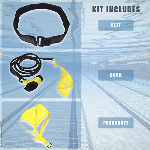 Cinturón de natación, ideal para la resistencia estacionaria y el arrastre con paracaídas, pueden usarlo adultos y niños, para aficionados - 725873840286, 7 feet, Amarillo