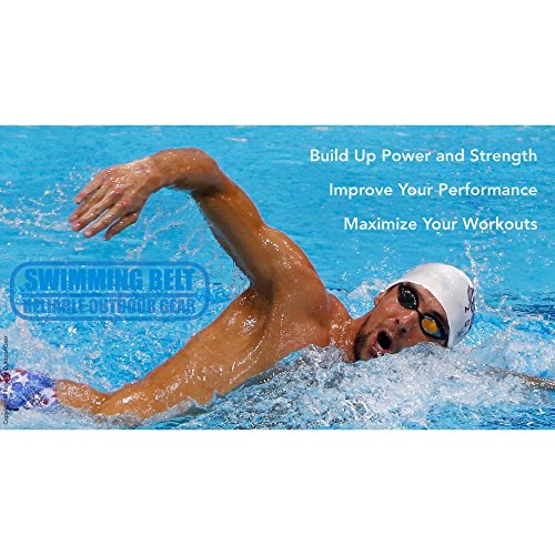 Cinturón de natación, ideal para la resistencia estacionaria y el arrastre con paracaídas, pueden usarlo adultos y niños, para aficionados - 725873840293, 7 feet, Azul Cinturón de natación, ideal para la resistencia estacionaria y el arrastre con paracaídas, pueden usarlo adultos y niños, para aficionados - 725873840293, 7 feet, Azul