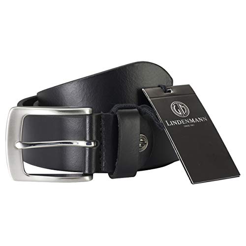 Cinturón de piel de búfalo auténtica para hombre de Lindenmann, talla XXL, color negro negro 145 cm