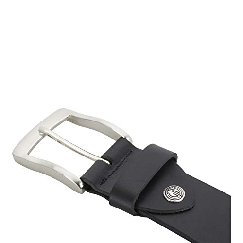 Cinturón de piel de búfalo auténtica para hombre de Lindenmann, talla XXL, color negro negro 145 cm