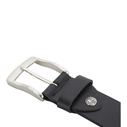 Cinturón de piel de búfalo auténtica para hombre de Lindenmann, talla XXL, color negro negro 145 cm Cinturón de piel de búfalo auténtica para hombre de Lindenmann, talla XXL, color negro negro 145 cm