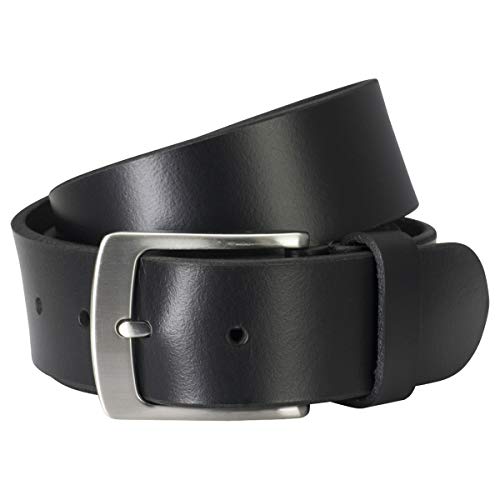 Cinturón de piel de búfalo auténtica para hombre de Lindenmann, talla XXL, color negro negro 145 cm Cinturón de piel de búfalo auténtica para hombre de Lindenmann, talla XXL, color negro negro 145 cm