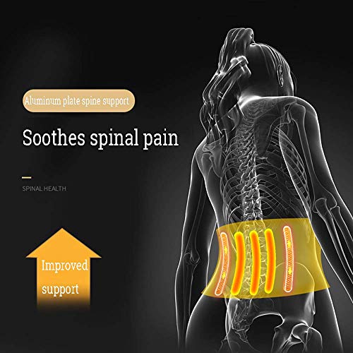 Cinturón de Refuerzo en la Espalda, Soporte Lumbar con Doble Banda de compresión Fuerte Tirantes de tracción Corrector de Postura Alivia la ciática, compresión de Calor Transpirable Ajustable Cinturón de Refuerzo en la Espalda, Soporte Lumbar con Doble Banda de compresión Fuerte Tirantes de tracción Corrector de Postura Alivia la ciática, compresión de Calor Transpirable Ajustable