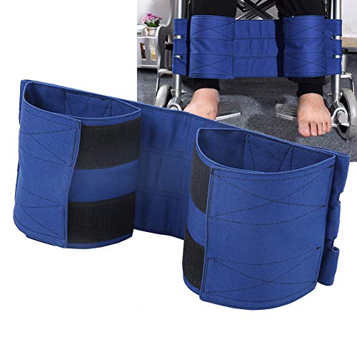 Cinturón de sujeción de piernas, reposapiés de silla de ruedas de elasticidad ajustable de algodón, correa de sujeción de piernas ajustable antideslizante Cinturón de seguridad, tamaño universal