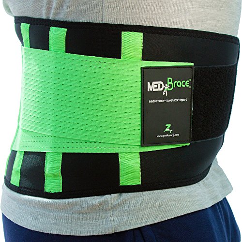 Cinturón Lumbar Médico Ortopédico para Prevenir Lesiones al hacer Deporte o Aliviar el Dolor y la Molestia de la Ciática, la Hernia de Disco, Mejora la Postura de la Espalda- Verde M 72-89cm