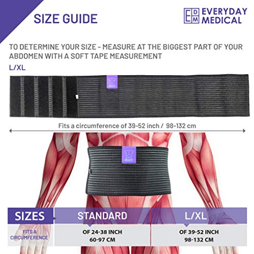 Cinturón para Hernia Umbilical por Everyday Medical I Faja Abdominal para el Soporte de Hernia de Ombligo con Almohadilla de Compresión I Soporte para Hernia Ventral para Hombre y Mujer I L/XL Cinturón para Hernia Umbilical por Everyday Medical I Faja Abdominal para el Soporte de Hernia de Ombligo con Almohadilla de Compresión I Soporte para Hernia Ventral para Hombre y Mujer I L/XL