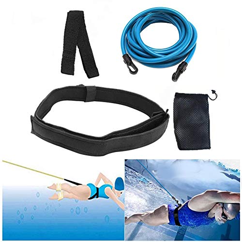 Cinturones de entrenamiento de natación, 3M de Natación estacionaria, arnés de natación estático, bandas de resistencia para aeróbic acuático, terapia, entrenamientos Cinturones de entrenamiento de natación, 3M de Natación estacionaria, arnés de natación estático, bandas de resistencia para aeróbic acuático, terapia, entrenamientos