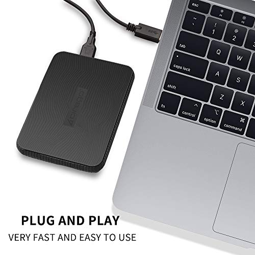 CIRAGO 1TB Disco Duro Externo Portátil Resistente a los Golpes, 2.5 Inch USB 3.0, para PC, Mac, MacBook, Chromebook, Xbox, PS4 (Negro)…