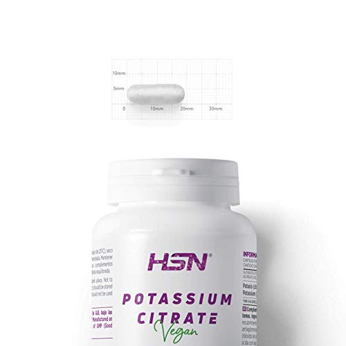 Citrato de Potasio de HSN | Potassium Citrate | 600mg de Potasio Elemental por Dosis Diaria | Alta Concentración | Vegano, Sin Gluten, Sin Lactosa, 120 Cápsulas Vegetales Citrato de Potasio de HSN | Potassium Citrate | 600mg de Potasio Elemental por Dosis Diaria | Alta Concentración | Vegano, Sin Gluten, Sin Lactosa, 120 Cápsulas Vegetales