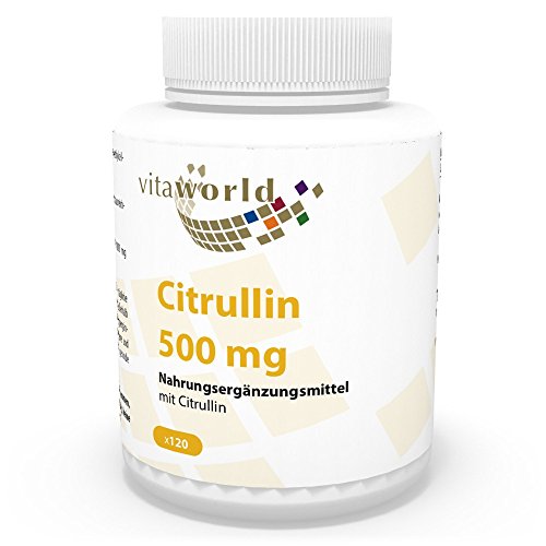 Citrulina 500mg 120 Cápsulas Vegetales - Vita World Alemania - Rendimiento - Recuperación - L-citrulina