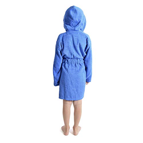 CityComfort albornoz, para niños 100% algodón, 7-13 años (9-10 años, azul real) CityComfort albornoz, para niños 100% algodón, 7-13 años (9-10 años, azul real)