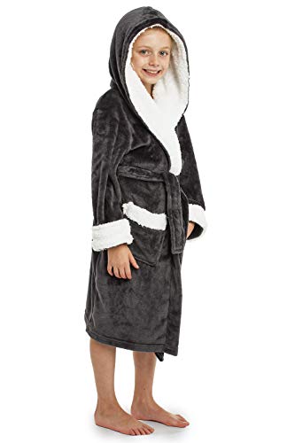 CityComfort Bata De Baño para Niños | Albornoz De Toalla De Baño De Peluche Super Suave (13-14 años, Gris) CityComfort Bata De Baño para Niños | Albornoz De Toalla De Baño De Peluche Super Suave (13-14 años, Gris)