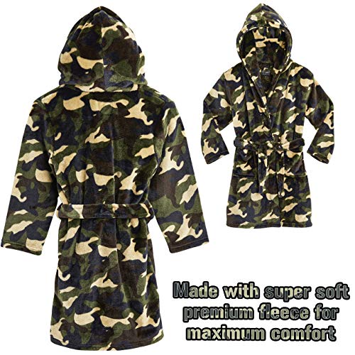 CityComfort Bata Forro Polar Niño, Albornoz Niño de Estar por Casa con Capucha y Cinturon, Ropa de Dormir Batas para Niños Diseño Camuflaje, Regalos para Niños Niñas (Verde Woodland, 7-8 años) CityComfort Bata Forro Polar Niño, Albornoz Niño de Estar por Casa con Capucha y Cinturon, Ropa de Dormir Batas para Niños Diseño Camuflaje, Regalos para Niños Niñas (Verde Woodland, 7-8 años)