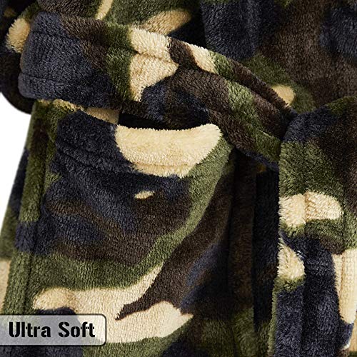 CityComfort Bata Forro Polar Niño, Albornoz Niño de Estar por Casa con Capucha y Cinturon, Ropa de Dormir Batas para Niños Diseño Camuflaje, Regalos para Niños Niñas (Verde Woodland, 7-8 años) CityComfort Bata Forro Polar Niño, Albornoz Niño de Estar por Casa con Capucha y Cinturon, Ropa de Dormir Batas para Niños Diseño Camuflaje, Regalos para Niños Niñas (Verde Woodland, 7-8 años)