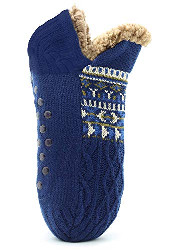 CityComfort Calcetines Mujer Antideslizantes, Calcetines Mujer Invierno de Forro Polar Estar por Casa, Ropa Mujer Invierno, Regalos Para Mujer Adolescentes (Armada)