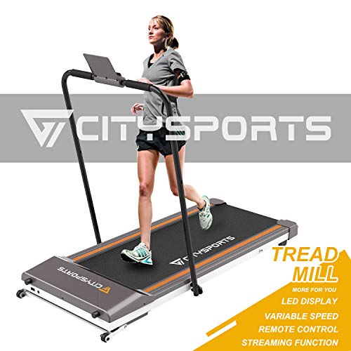 CITYSPORTS Cinta de Correr Caminar Plegable, Oficina/Gimnasio en Casa, Cinta de Correr Caminar Eléctrica de 1-6 km/h, Fácil de Mover y Almacenar, Gimnasio Tranquilo y Cómodo