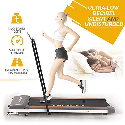 CITYSPORTS Cinta de Correr Caminar Plegable, Oficina/Gimnasio en Casa, Cinta de Correr Caminar Eléctrica de 1-6 km/h, Fácil de Mover y Almacenar, Gimnasio Tranquilo y Cómodo CITYSPORTS Cinta de Correr Caminar Plegable, Oficina/Gimnasio en Casa, Cinta de Correr Caminar Eléctrica de 1-6 km/h, Fácil de Mover y Almacenar, Gimnasio Tranquilo y Cómodo