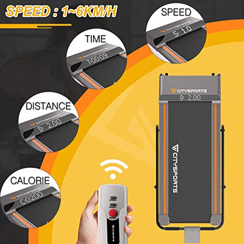 CITYSPORTS Cinta de Correr Caminar Plegable, Oficina/Gimnasio en Casa, Cinta de Correr Caminar Eléctrica de 1-6 km/h, Fácil de Mover y Almacenar, Gimnasio Tranquilo y Cómodo CITYSPORTS Cinta de Correr Caminar Plegable, Oficina/Gimnasio en Casa, Cinta de Correr Caminar Eléctrica de 1-6 km/h, Fácil de Mover y Almacenar, Gimnasio Tranquilo y Cómodo